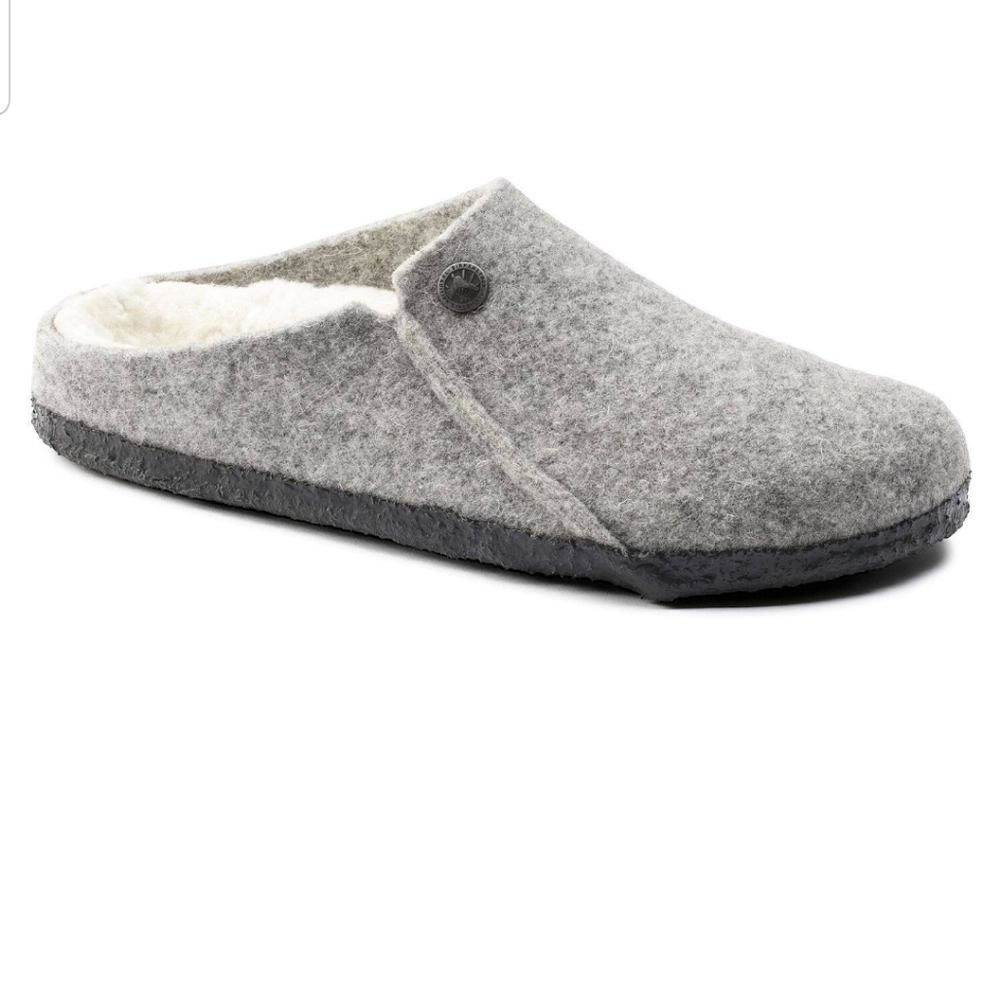 NIB Birkenstock Zermatt slippers light gray